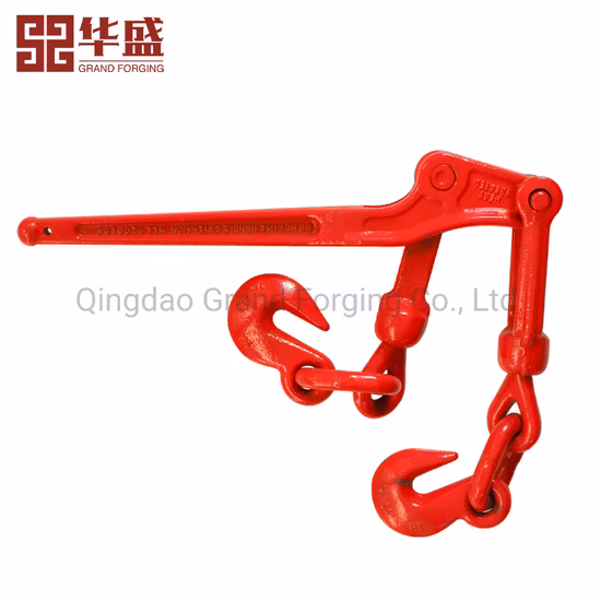 US-Typ G80, rot lackierte Rigging-Hardware, Gesenkschmiedestahl, Hebeltyp, Ladungssicherung, Ratschentyp, roter Zubehör-Ladungsbinder